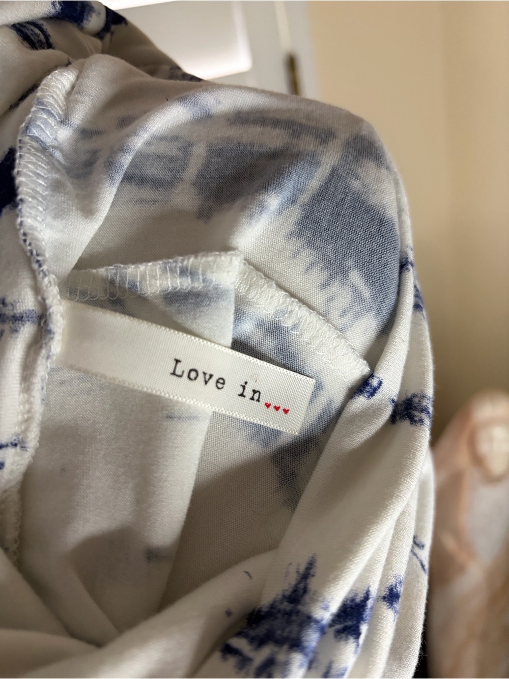 Love in Blue and White Tie-Dye Skirt